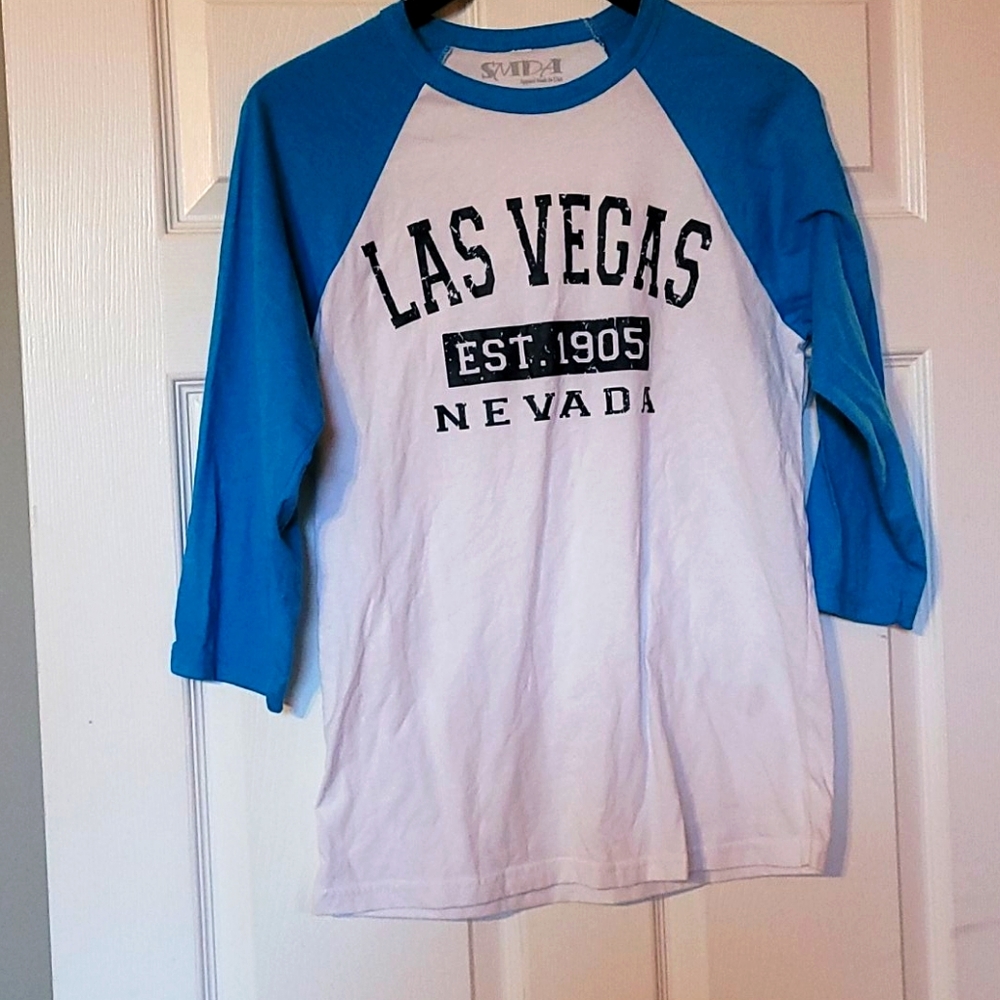 Las Vegas Two Tone Quarter Lenth Sleeve T-shirt